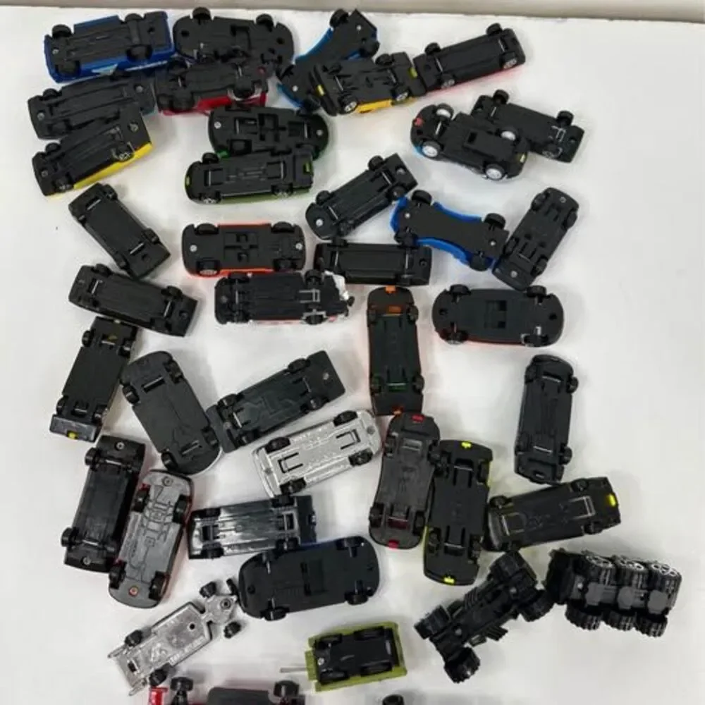 40 Unbranded Plastic Cars Lot Race Car Military Truck